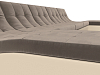 П-образный модульный диван Монреаль Long (коричневый\бежевый)
