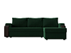 Угловой диван Николь Лайт правый угол (зеленый\коричневый)